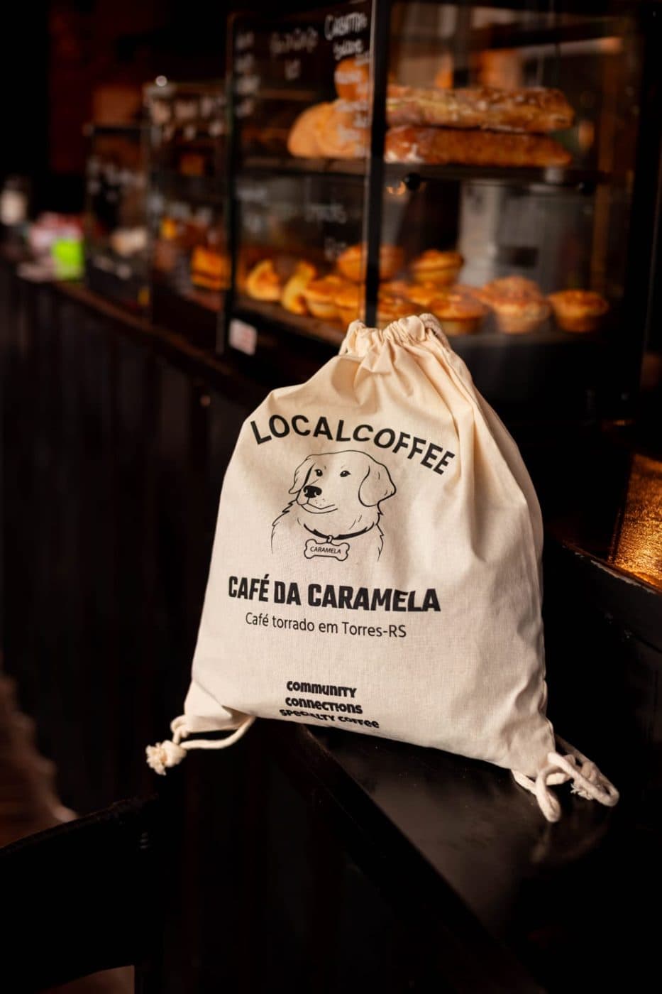 Mochila saco Café da Caramela